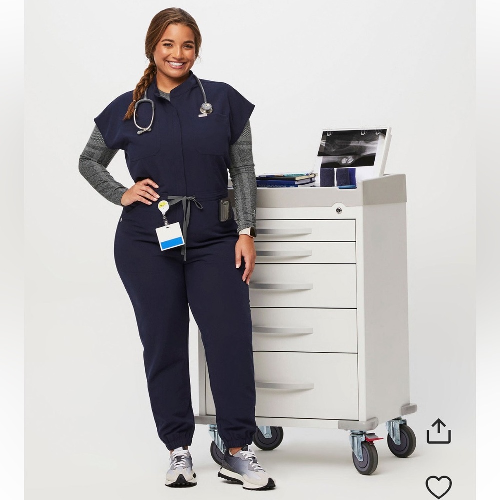 Navy Figs Rafaela Cargo Jumpsuit (M)